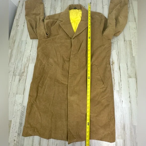 Vintage J. Crew Lined Trench Overcoat XL Tan - Picture 6 of 12